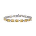 Citrine Oval Link Bracelet (14-3/4 ct. t.w.) in Sterling Silver