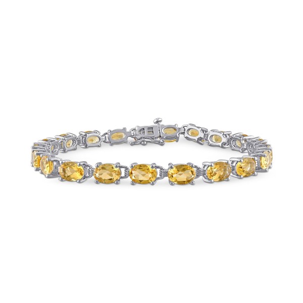 Citrine Oval Link Bracelet (14-3/4 ct. t.w.) in Sterling Silver