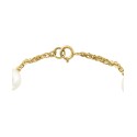 Cultured Freshwater Pearl (9mm) Link Bracelet in 14k Gold