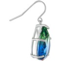 Color Crystal Drop Earrings in Sterling Silver