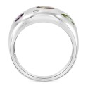 Multi-Gemstone (2 ct. t.w.) & Diamond (1/20 ct. t.w.) Statement Ring in Sterling Silver