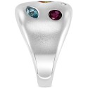 Multi-Gemstone (2 ct. t.w.) & Diamond (1/20 ct. t.w.) Statement Ring in Sterling Silver