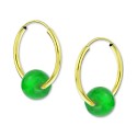 Freshwater Pearl Huggie Hoop Earrings in 14k Gold, 0.65