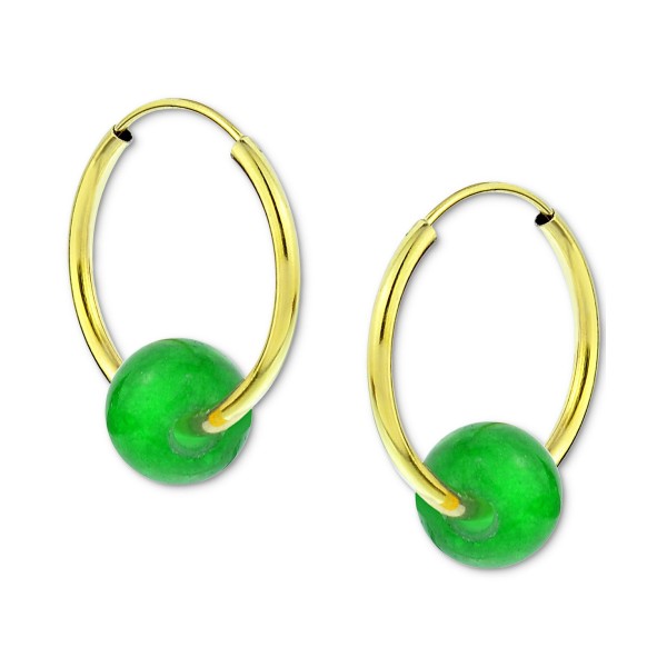 Freshwater Pearl Huggie Hoop Earrings in 14k Gold, 0.65