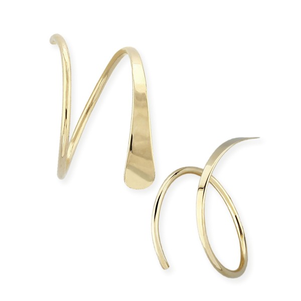 Endless Wire Cuff Earrings Set in 14k Gold