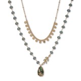 Gold-Tone Stone & Cr...