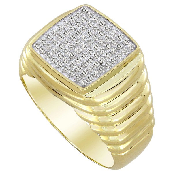 Men's Diamond (1/4 ct. t.w.) Ring in 10k Yellow Gold