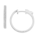 Diamond Small Hoop Earrings (1/4 ct. t.w.) in Sterling Silver