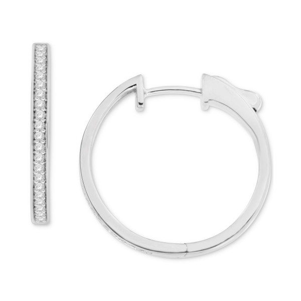 Diamond Small Hoop Earrings (1/4 ct. t.w.) in Sterling Silver