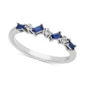 Sapphire (3/8 ct. t.w.) & White Sapphire Accent Ring in 14k Rose Gold-Plated Sterling Silver