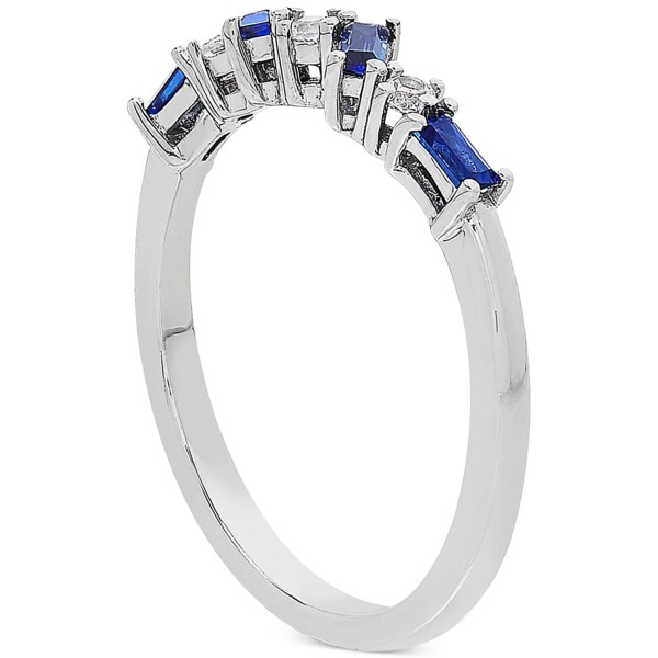 Sapphire (3/8 ct. t.w.) & White Sapphire Accent Ring in 14k Rose Gold-Plated Sterling Silver