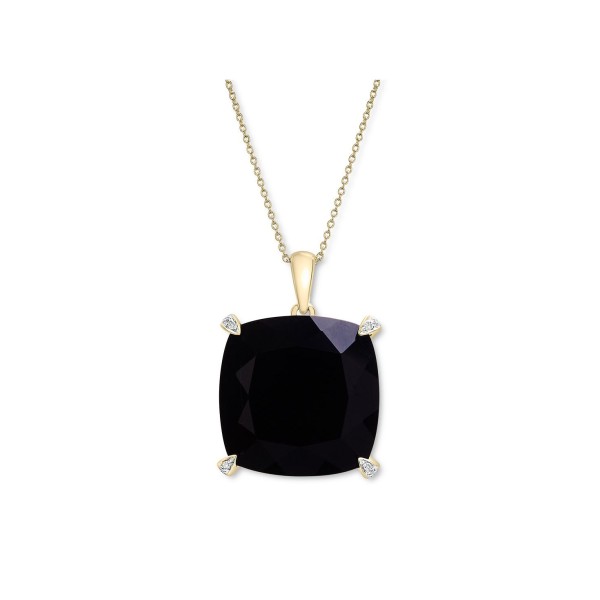 Onyx & Diamond Accent Necklace & Earrings Collection in 14k Gold-Plated Sterling Silver and Sterling Silver