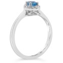 Blue Topaz (1/2 ct. t.w.) and Diamond Accent Pear Teardrop Ring in Sterling Silver