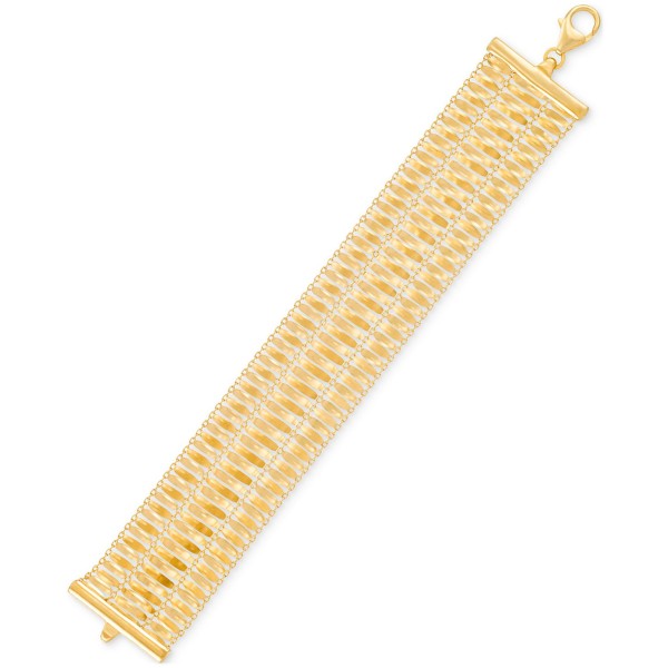 Flexible Link Bracelet in 14k Gold-Plated Sterling Silver