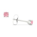 Pink Diamond Stud Earrings (1/4 ct. t.w.) in Sterling Silver