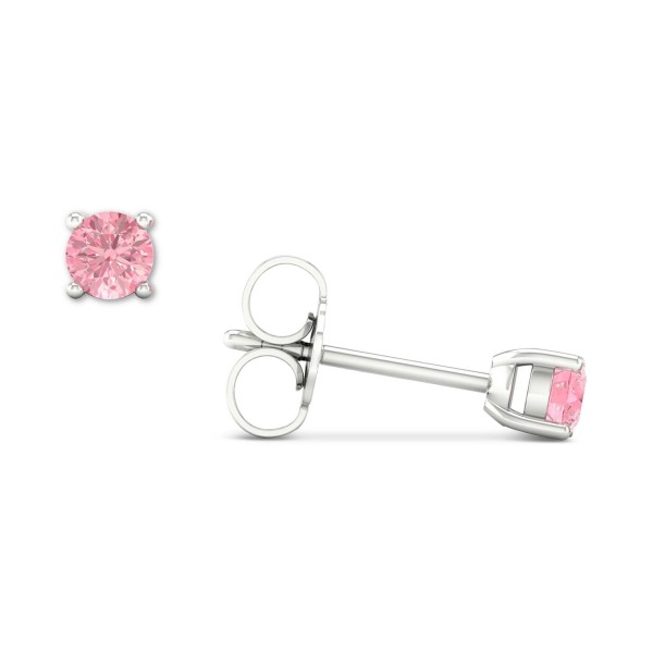 Pink Diamond Stud Earrings (1/4 ct. t.w.) in Sterling Silver