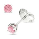 Pink Diamond Stud Earrings (1/4 ct. t.w.) in Sterling Silver