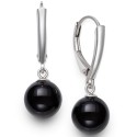 Onyx Drop Earrings in Sterling Silver