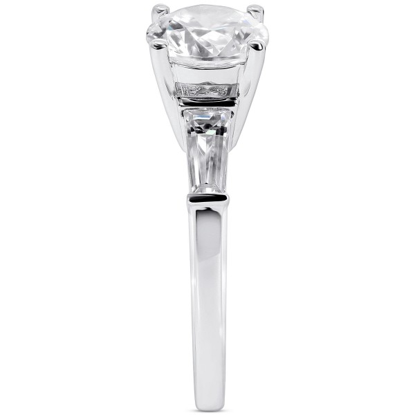 Cubic Zirconia Engagement Ring in 14k White Gold