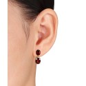 Garnet (10 ct.t.w.) Dangle Earrings in Gold over Sterling Silver