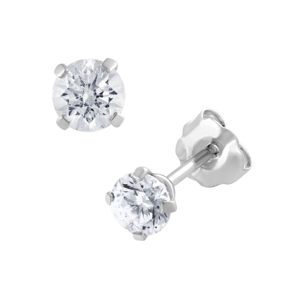 Diamond Stud Earrings (3/8 ct. t.w.) in 10K White Gold or 10k Yellow Gold