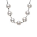 2-Pc. Set Black Cultured Freshwater Pearl (6-7mm) Collar Necklace & Matching Stud Earrings in Sterling Silver