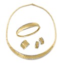 Diamond Wide Band, Hoop Earrings, Necklace