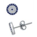 Cubic Zirconia Stud Earrings in Sterling Silver