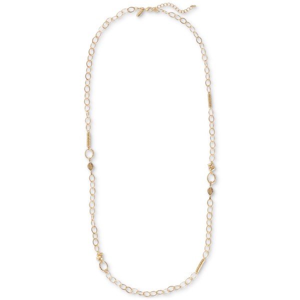 Gold-Tone Bead & Link Strand Necklace, 42