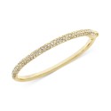 Bracelet, Silver-Tone Crystal Bangle