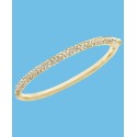 Bracelet, Silver-Tone Crystal Bangle