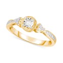 Diamond Promise Ring (1/10 ct. t.w.) in 14k Gold-Plated Sterling Silver