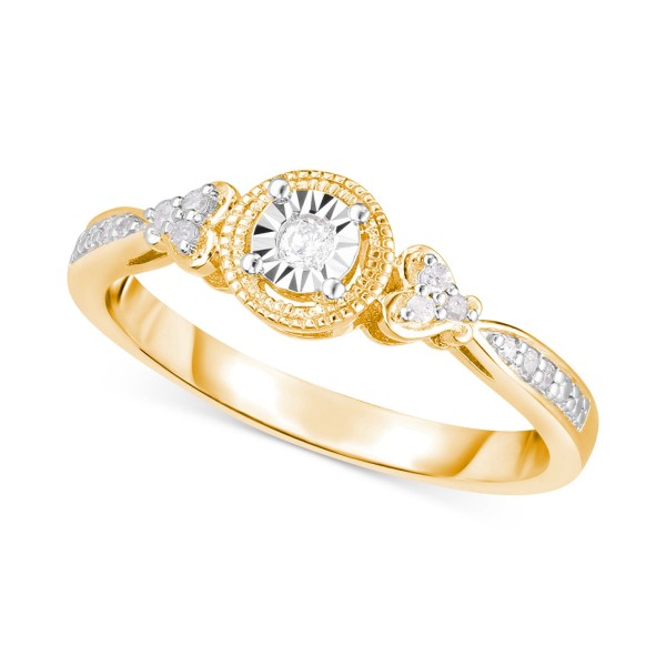 Diamond Promise Ring (1/10 ct. t.w.) in 14k Gold-Plated Sterling Silver