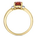 Rhodolite Garnet (1-1/4 ct. t.w.) & Diamond (1/20 ct. t.w.) Ring in 14k Gold