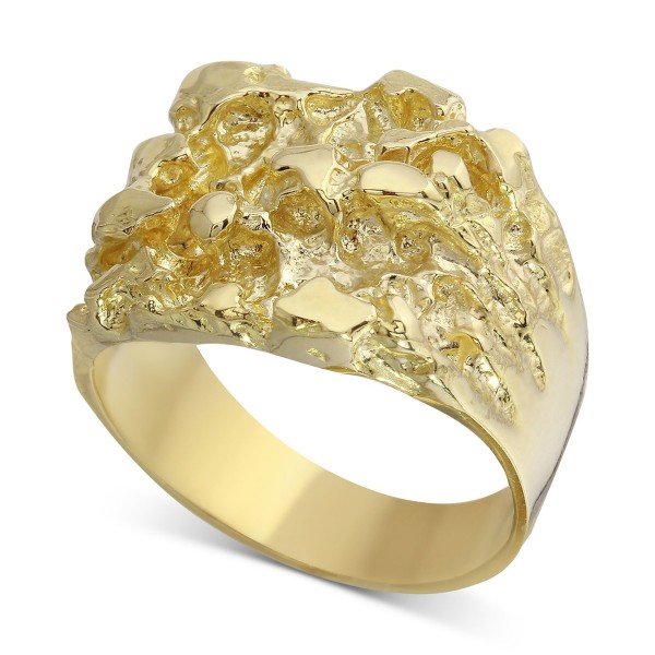 Men's Nugget Ring in 10k Gold