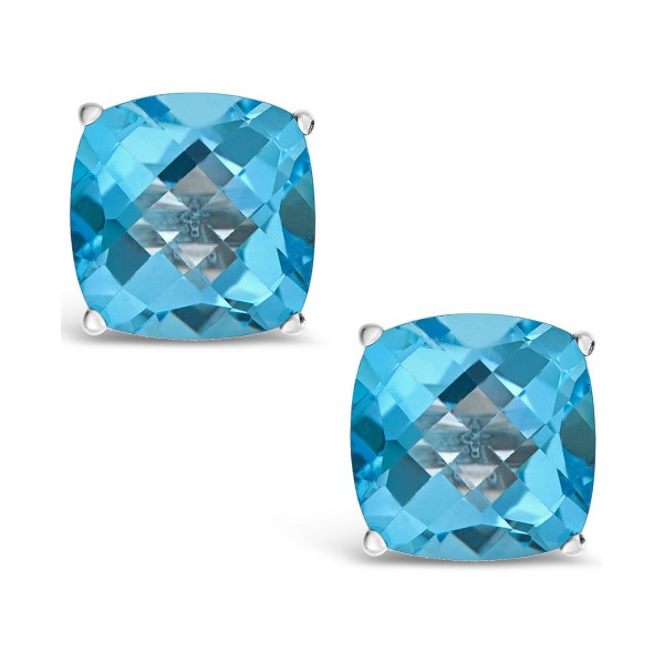 Blue Topaz (4-3/8 ct. t.w.) Stud Earrings in Sterling Silver