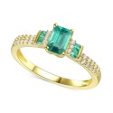 Sapphire (7/8 ct. t.w.) & Diamond (1/6 ct. t.w.) Ring in 14k Gold