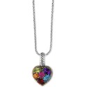 Multi-Gemstone Pendant Necklace (2 ct. t.w.) in Sterling Silver and 18k Gold