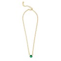 Emerald Crystal Solitaire Pendant Necklace