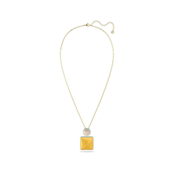 Square Cut Gold Tone Plated Necklace