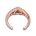 Cubic Zirconia Heart 18K Rose Gold and Gold Over Silver, Sterling Silver Toe Ring