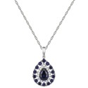 Sapphire (1-1/2 ct. t.w.) & Diamond (1/10 ct. t.w.) Teardrop 18