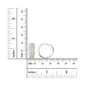 Cubic Zirconia Two-Tone Diamond-Cut Side Hoop Earrings