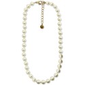 Gold-Tone Imitation Pearl Collar Necklace