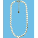 Gold-Tone Imitation Pearl Collar Necklace