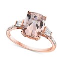 Morganite (3-1/6 ct. t.w.) & Diamond (1/4 ct. t.w.) Ring in 14k Rose Gold