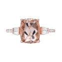 Morganite (3-1/6 ct. t.w.) & Diamond (1/4 ct. t.w.) Ring in 14k Rose Gold