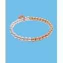 Non-Tarnishing Gold Filled, 5mm Gold Ball and Sterling Silver Bracelet