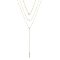 Layered Opal Lariat Necklace, Set of 3