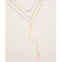 Layered Opal Lariat Necklace, Set of 3